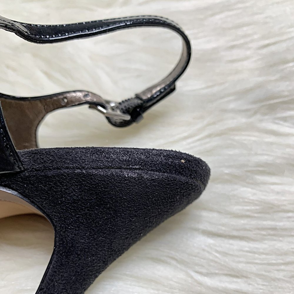 Sam Edelman Mason Embossed Leather Strappy Sandal in Black - Picture 9 of 13